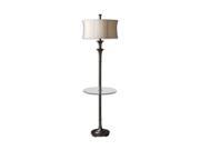 Uttermost Carolyn Kinder Brazoria floor lamp with end table Oil rubbed bronze