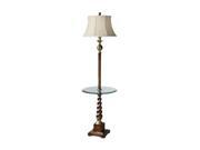 Uttermost Carolyn Kinder Myron twist floor lamp with end table Wood