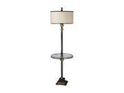 Uttermost Carolyn Kinder Revolution floor lamp with end table Black