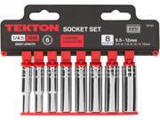 TEKTON 12141 1/4 in. Drive Deep Socket Set (5.5-12mm) CR-V TEKTON 12141 1/4 in. Drive Deep Socket Set (5.5-12mm) CR-V