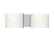 Access Lighting Nitro Chrome Wall or Vanity Fixture 2 Light Chrome Finish w Frosted Glass