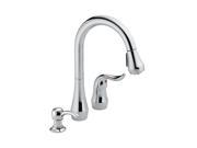PEERLESS P188102LF SD Single Handle Kitchen Pull Down with Soap Dispenser Chrome
