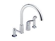 PEERLESS P188900LF SD Single Handle Widespread Kitchen Waterfall with Soap Dispenser Chrome