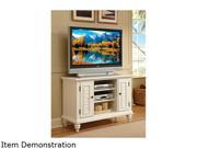 Home Styles Bermuda 5543 09 Traditional Brushed White TV Stand
