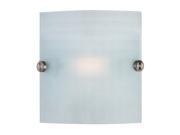 Access Lighting Radon Wall Fixture 1 Light Brushed Steel Finish w Checkered Frosted Glass