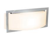 Access Lighting Argon Wall Fixture 1 Light Brushed Steel Finish w Opal Glass