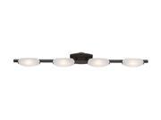 Access Lighting Nido Wall Vanity 4 Light Oil Rubbed Bronze Finish w Frosted Glass