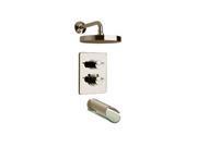La Toscana 73PW691VR Morgana Single Handle Thermostatic Tub Shower Faucet Brushed Nickel Finish
