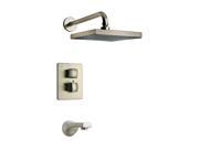 La Toscana 89PW691 Lady Thermostatic Tub Shower Faucet Brushed Nickel Finish