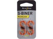 Nite Ize LSBPM 19T 2R3 S Biner MicroLock 2 Pack Orange