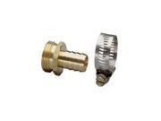 Nelson 50453 3 4 Machined Brass Male Coupler with Worm Gear Clamp
