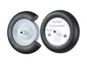 Marathon Industries 4.00 6 Flat Free Wheelbarrow Tire with Ribbed Tread 13 Inch