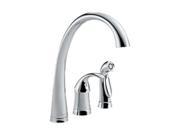 Delta 4380 DST Pilar Waterfall Single Handle Side Sprayer Kitchen Faucet in Chro