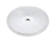 Decolav 1412 CWH Classically Redefined Oval Undermount Lavatory with Overflow Ceramic White
