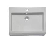 Decolav 1444 CWH Classically Redefined Above Counter Lavatory with Overflow Ceramic White
