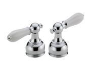 DELTA H212 Two Porcelain Lever Handle Kit with White Accents