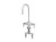 T S Brass B 0300 2 Handle Pantry Faucet with 120X Rigid Gooseneck Nozzle Chrome