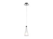 Access Lighting Icicle Pennant 1 Light Chrome Finish w Clear Outer Opal Inner Glass