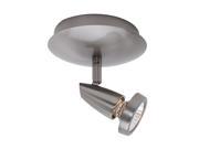 Access Lighting Mirage Swivel Spot 1 Light Brushed Steel Finish Brushed Steel Semi Flush