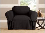 Kashi Home Slip Cover Mircosuede Chair Black