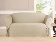 Kashi Home Slip Cover Mircosuede Loveseat Taupe