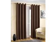 Kashi Home 2 Piece Set 90 Silky Energy Efficient Grommet Curtain Panels  Chocolate
