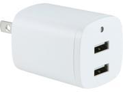 GE 94335 2.1 Amp Dual Port USB Wall Charger with Folding Prongs White