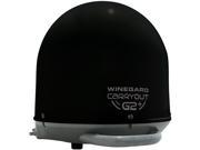 WINEGARD GM 6035 Carryout R G2 Automatic Portable Satellite TV Antenna with Power Inserter Black
