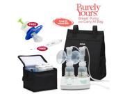 Ameda 17077KIT6 Purely Yours Breast Pump Combo 6 with Carry All Bag Free Omron Digital Thermometer and Baby Medicine Dispenser