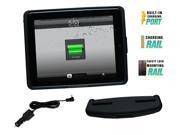 iPad 1 Power Charging Case and Head Rest Mount with Car Charger Rubber Black Finish