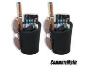CommuteMate 1072 Cell Cup 2 Pack Cell Phone Car Interior Organizer for iPhone Android Blackberry