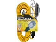 Prime Wire Cable TL010630 50 Incandescent Trouble Work Light Portable Hand Light 16 3 SJTW Cord 13A 125V Grounded Side Outlet Metal Cage Bulb Guard
