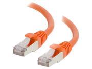 C2G Cables to Go 00876 Cat6 Snagless Shielded STP Network Patch Cable Orange 1 Foot 0.30 Meters