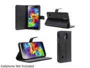 SUPCASE Samsung Galaxy S5 Case Premium Wallet Leather Case Black Built in Credit Card ID Card Slot
