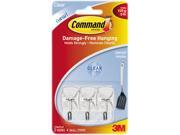 Command Utensil Hooks With Clear Strips 3 Pkg Clear