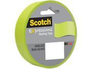 Scotch Decorative Masking Tape 1 X 20 Yards Lime Green