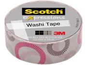3M Washi Tape .59 X393 15mmx10m Stripe Circle