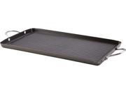 Rachael Ray Hard Anodized II 18 x 10 in. Double Burner Grill with Pour Spout Stainless Steel Handle