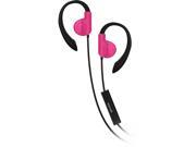 Maxell 199636 Eh 131Pk Fitness Earhook With Mic Sweat Resistant Pink