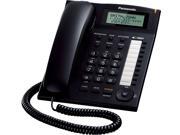 Panasonic KX TS880B Integrated Corded Telephone System with 10 One Touch Dialer Stations 50 Station Phonebook 20 Redial Memory Black