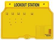 Master Lock Company MLK1482B Padlock Station Holds 4 Safety Padlocks Yellow
