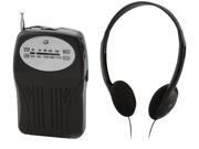GPX R116B Portable AM FM Radio