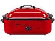 Nesco 4818 12 Nesco 1425 watt 18 quart professional porcelain roaster oven with red finish