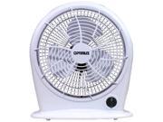Optimus 10 in. Personal Fan Stylish 3 Speed Energy White F1030