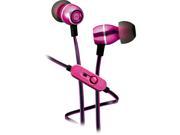 iHome iB18P Noise Isolating Metal Earbuds with Microphone Pink