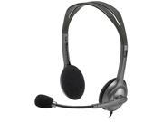 Logitech Stereo Headset H111 Stereo Mini phone Wired 32 Ohm 20 Hz 20 kHz Over the head Binaural Supra aural 5.91 ft Cable