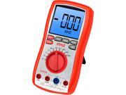 Digital LCD AC DC Volt Current Resistance and Range Multimeter W Rubber Case Test Leads And Stand