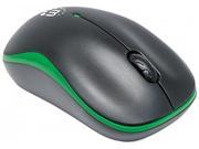 Manhattan Success Wireless Optical Mouse USB Three Buttons with Scroll Wheel 1000 dpi Green Black