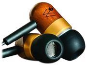 Quantum H101 Wood Stereo Earbuds Tangle Free Cable