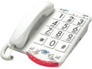 CLARITY 76557.101 Amplified Telephone with Talk Back Numbers White Buttons